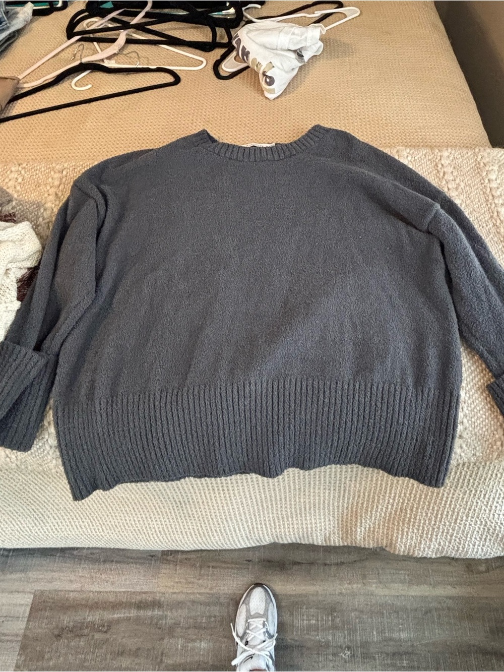 Relaxed Charcoal Crewneck Sweater
